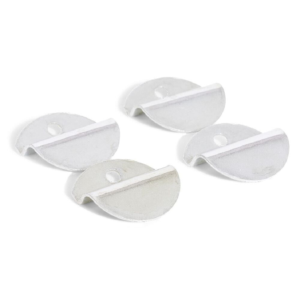 4 pattes à glace en acier nickelé - 25 mm