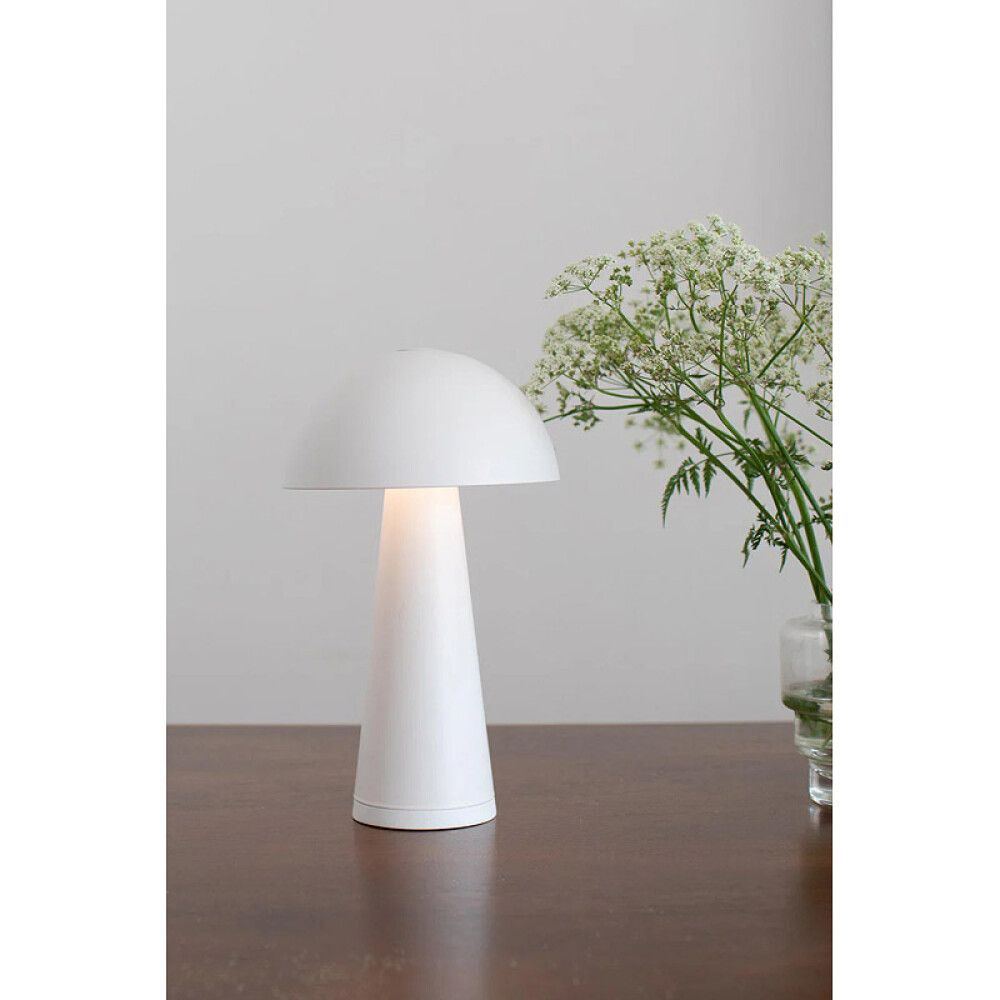 BORDLAMPE MARKSLÖJD FUNGI PORTABEL HVIT
