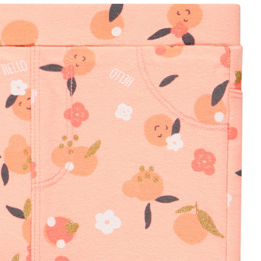 Legging imprimé fruits et fleurs pour bébé fille - Corail