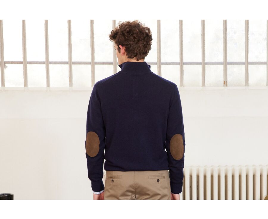 Pull col montant homme laine Navy - KILTAN