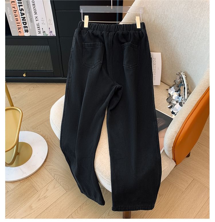 Krezol - Plus-size jeans met elastische taille en rechte pijpen