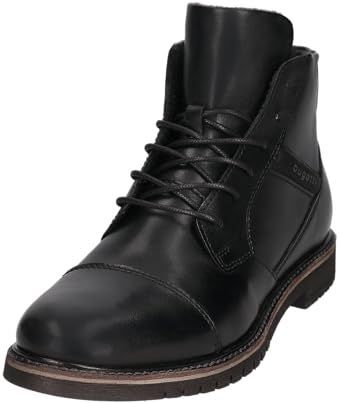 Bugatti - Lace-up Boots - Zwart - Leer - Enkellaarsjes