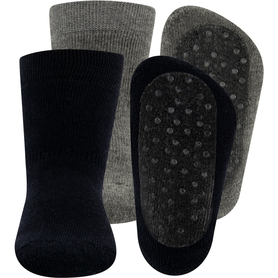 Ewers Stoppersocke 2er Pack graumarine