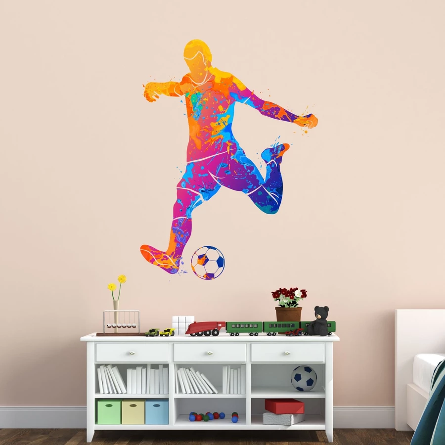 Nikima Wandtattoo 111 Wandtattoo Fußball Spieler bunt bunt