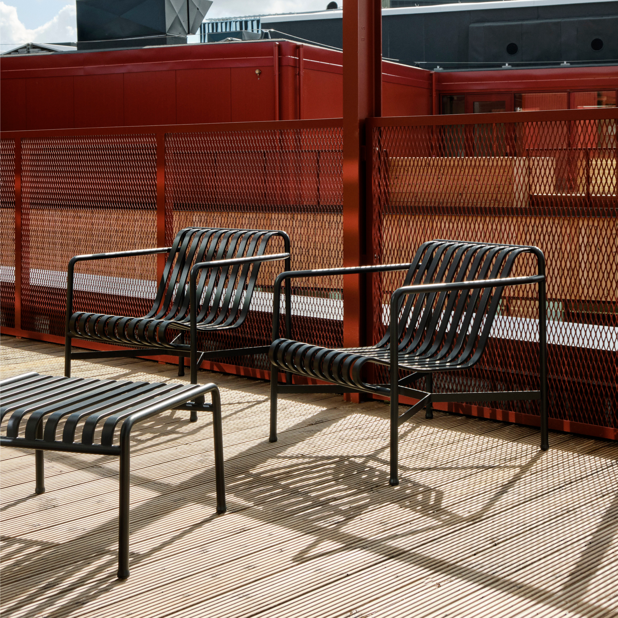 Loungestoel Palissade laag anthracite