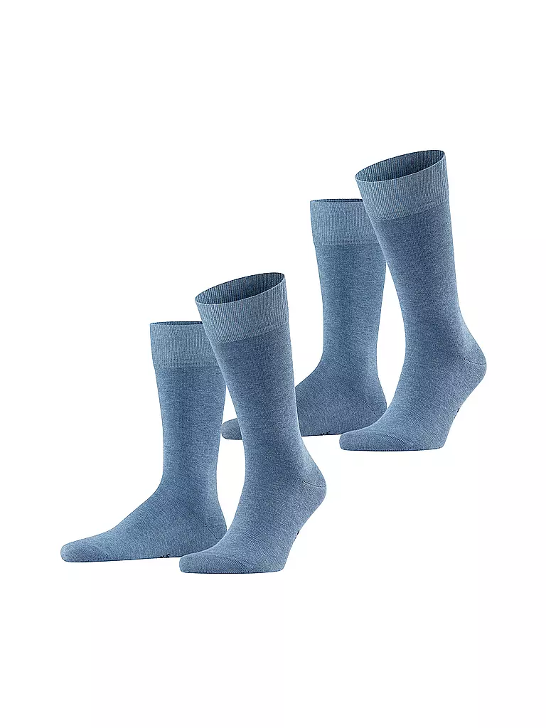 FALKE Socken 2er Pkg HAPPY light denim blau