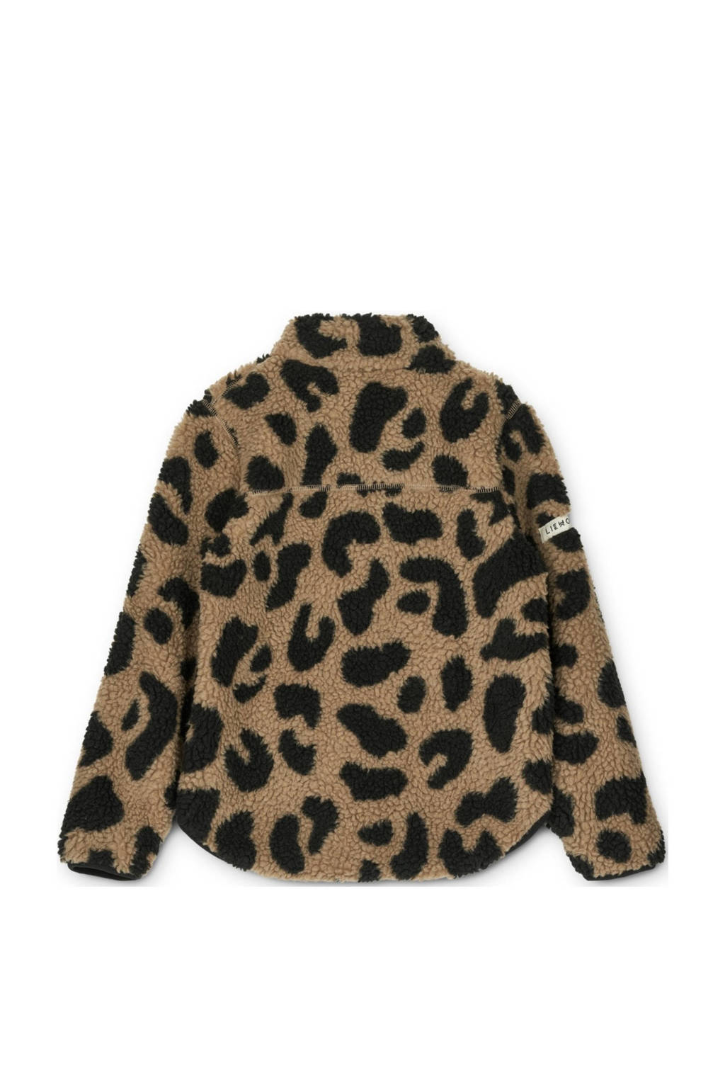 Liewood teddy winterjas Nolan met panterprint bruin/zwart