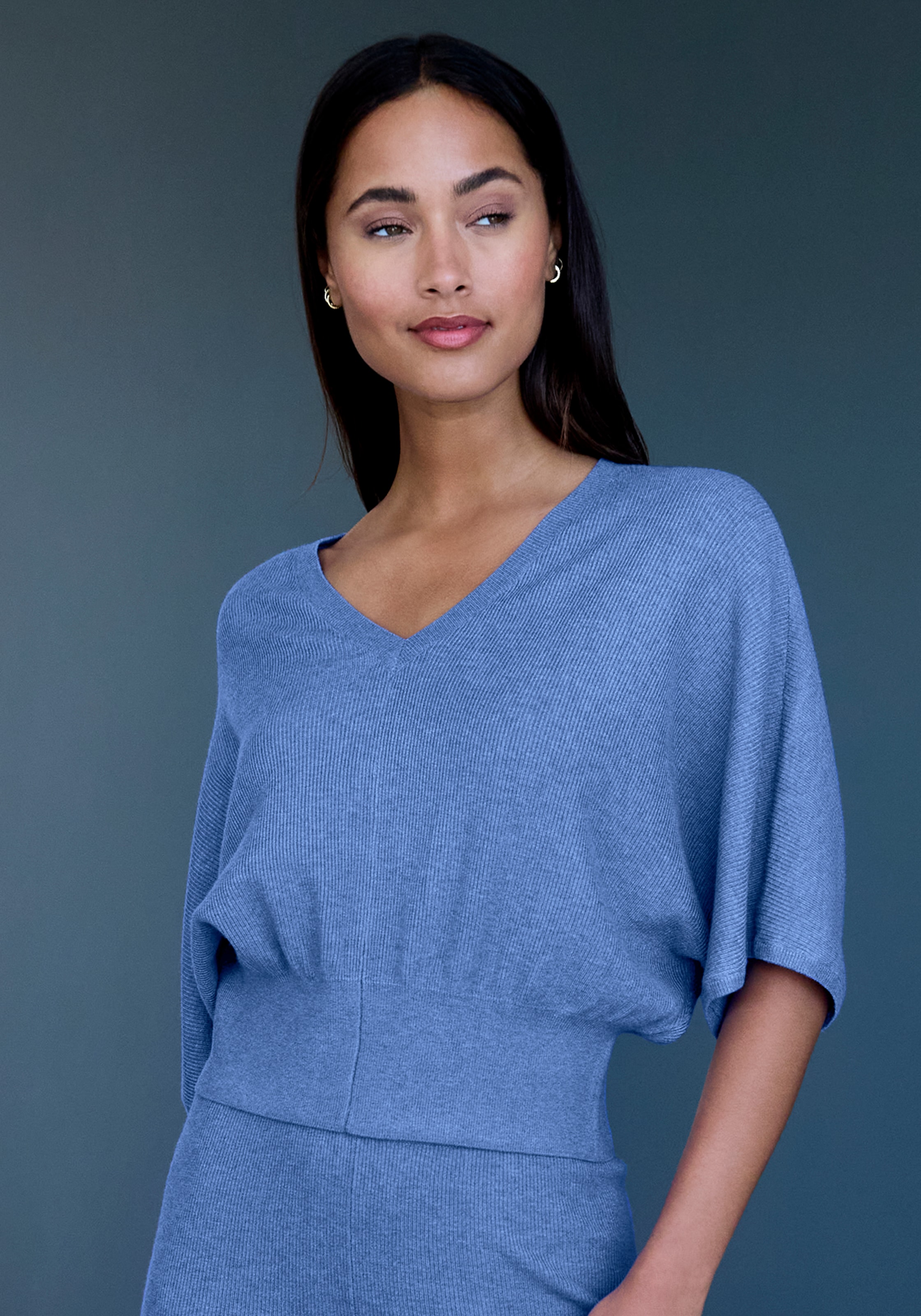 Copenhagen Studios Fledermausshirt , aus hochwertiger, feiner Rippe, Loungewear