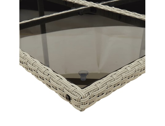 VIDAXL - Ensemble table et chaises Ensemble à manger de jardin et coussins 5 pcs gris clair rot...