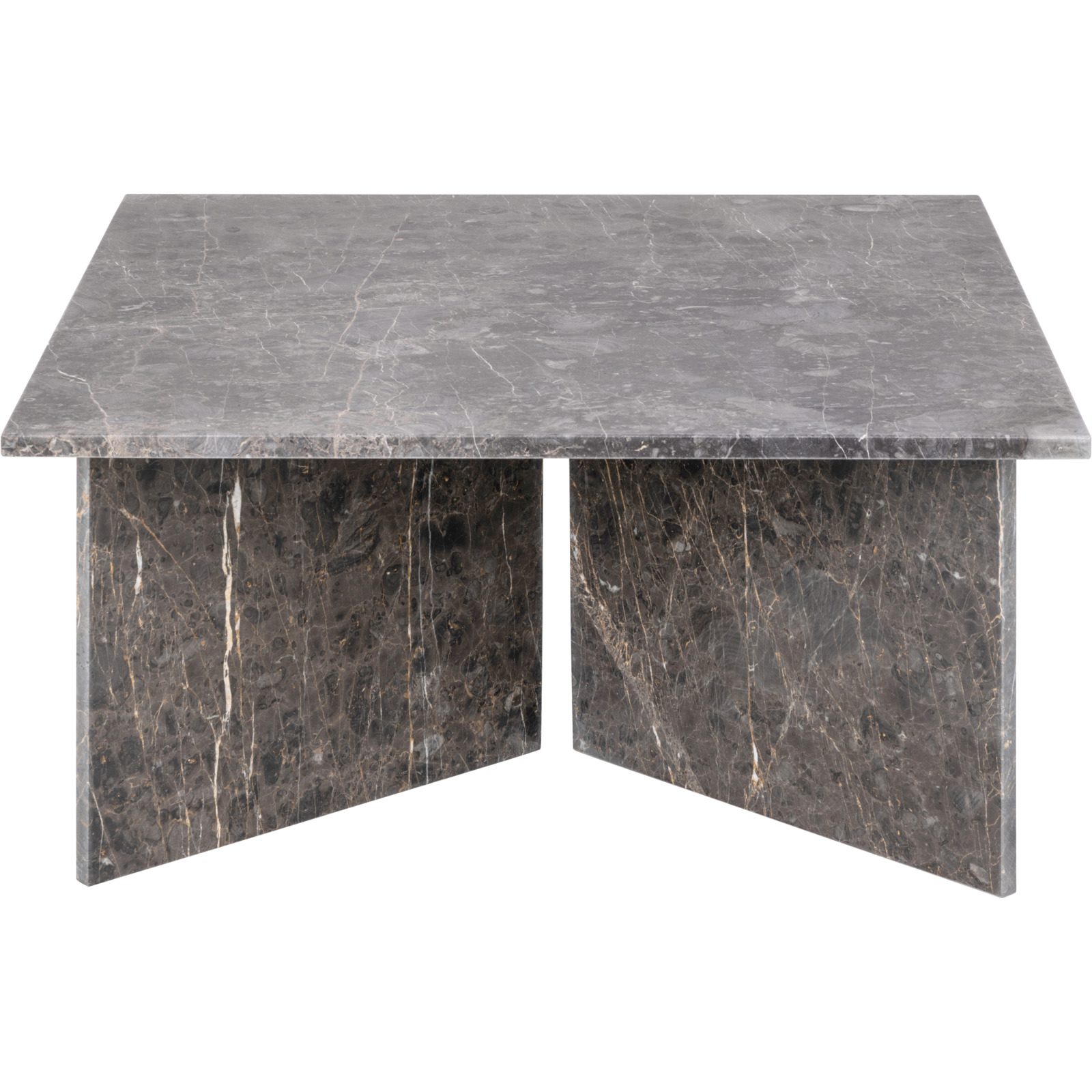 Salontisch Vega quadratisch Marmor braun 90 x 42 x 90 cm