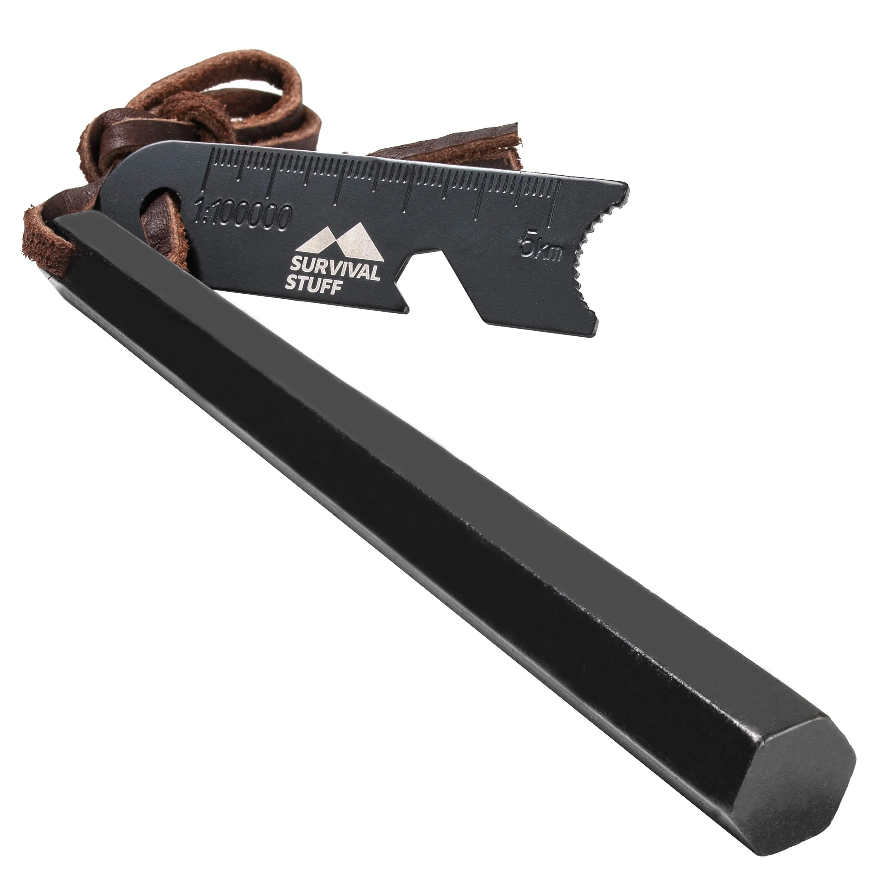 Survival Stuff -  Survival Stuff Feuerstahl HEXA groß schwarz