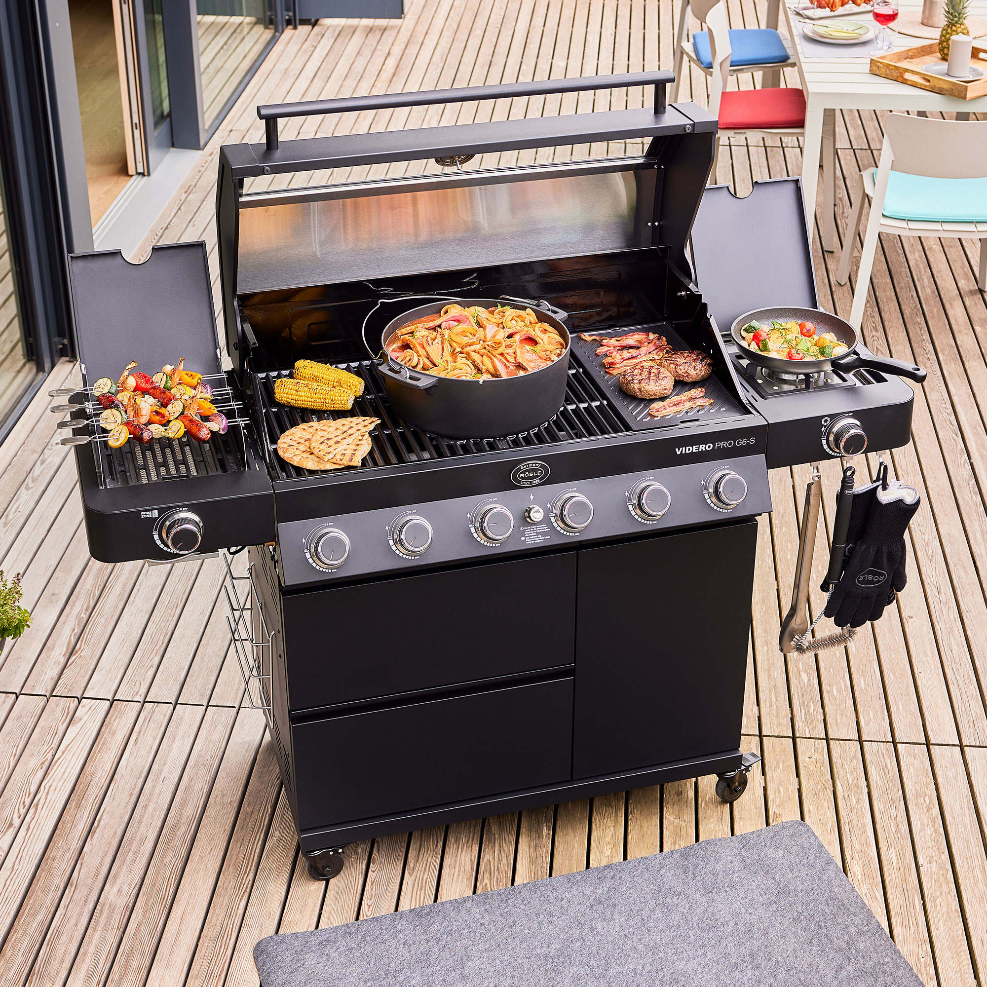 Gasgrill BBQ-Station VIDERO PRO G6-S VARIO+ 50mbar