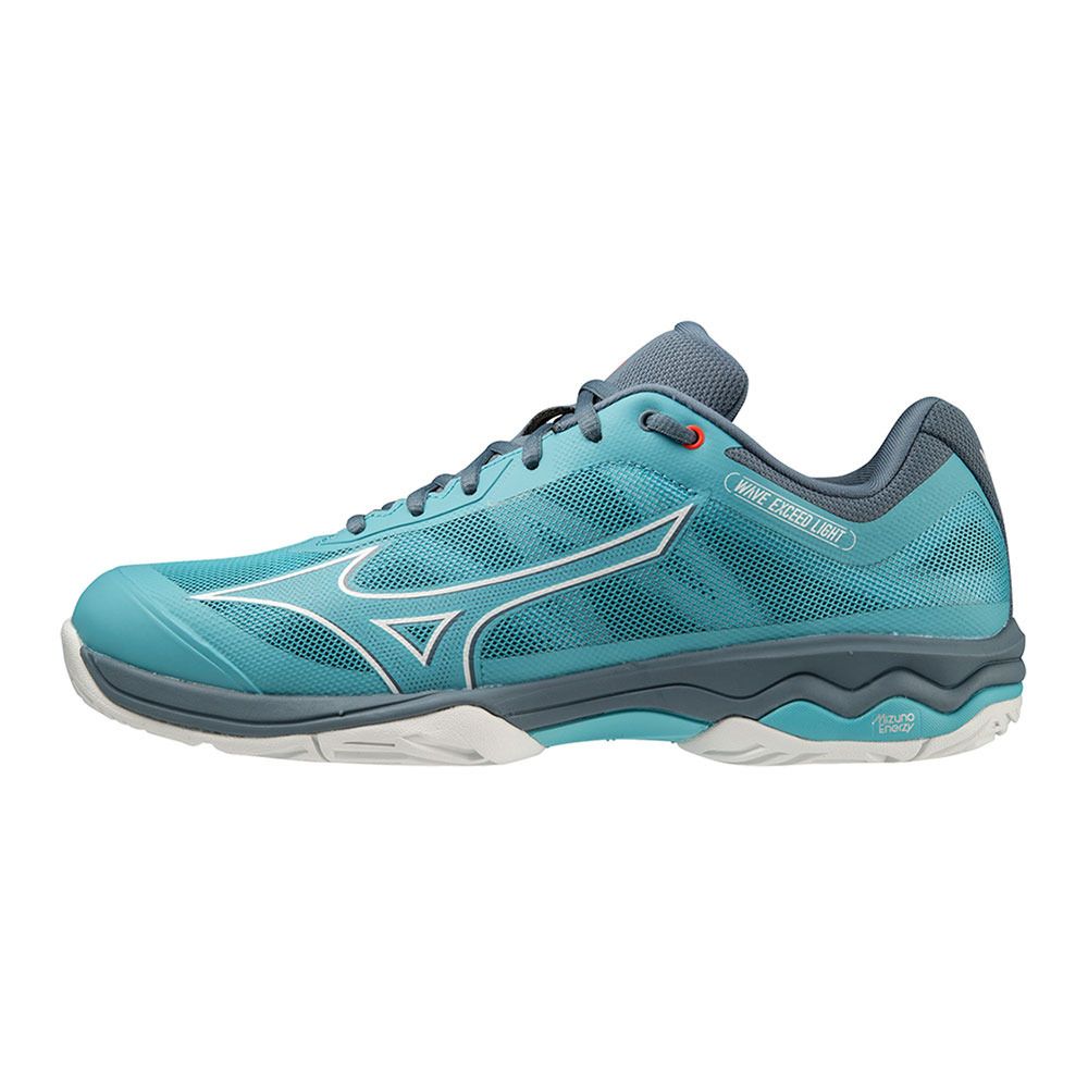 Mizuno WAVE EXCEED LIGHT - Chaussures tennis Homme maui blue/white/china blue