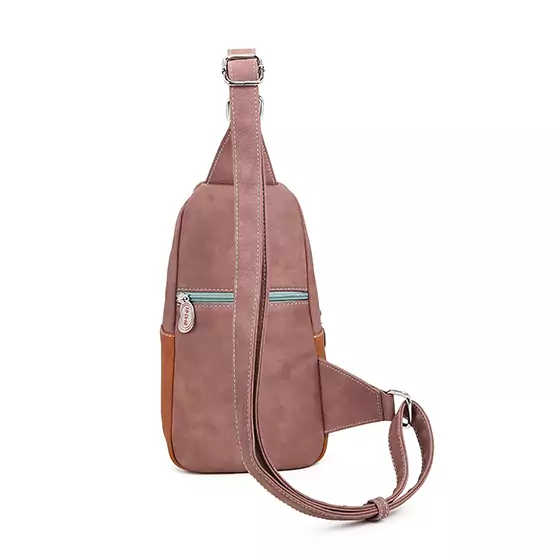 Hi-di-Hi Schouder/ Sling Bag Carol Lilac/ Cognac