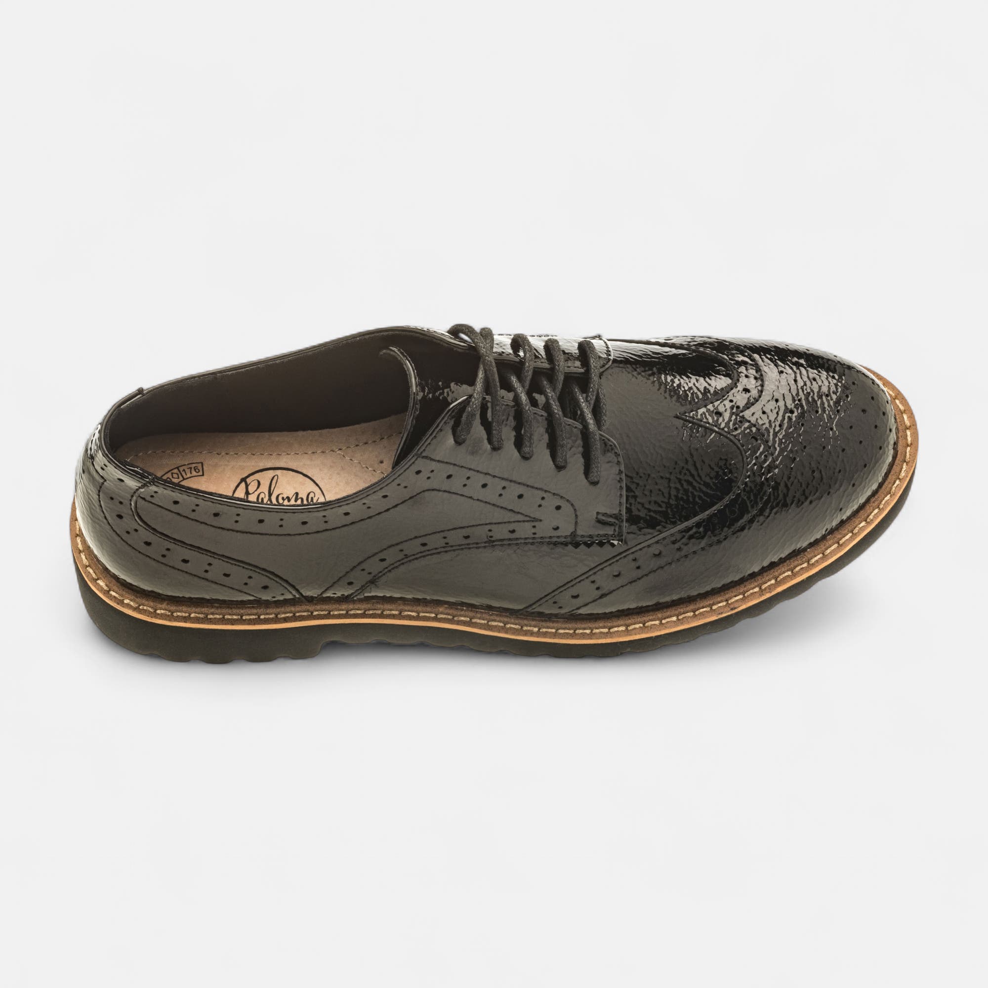 Derbies Femme noir vernis