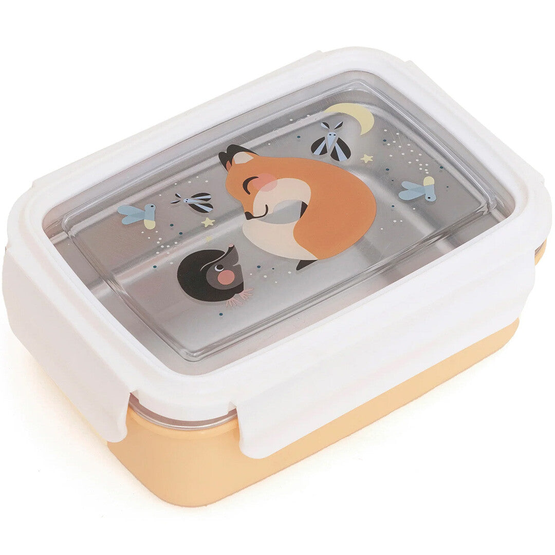 Petit monkey rvs broodtrommel bento - vos