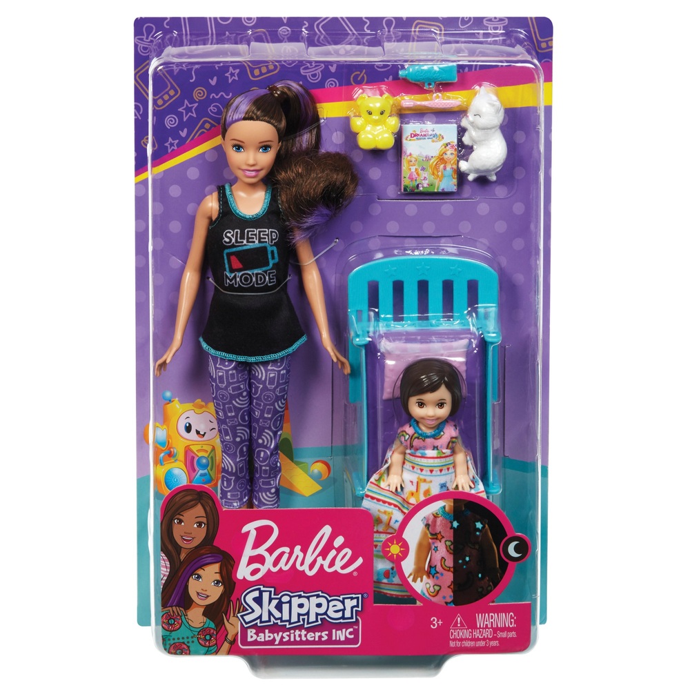 Barbie Skipper Babysitter-Spielset mit Puppe und Zubehör