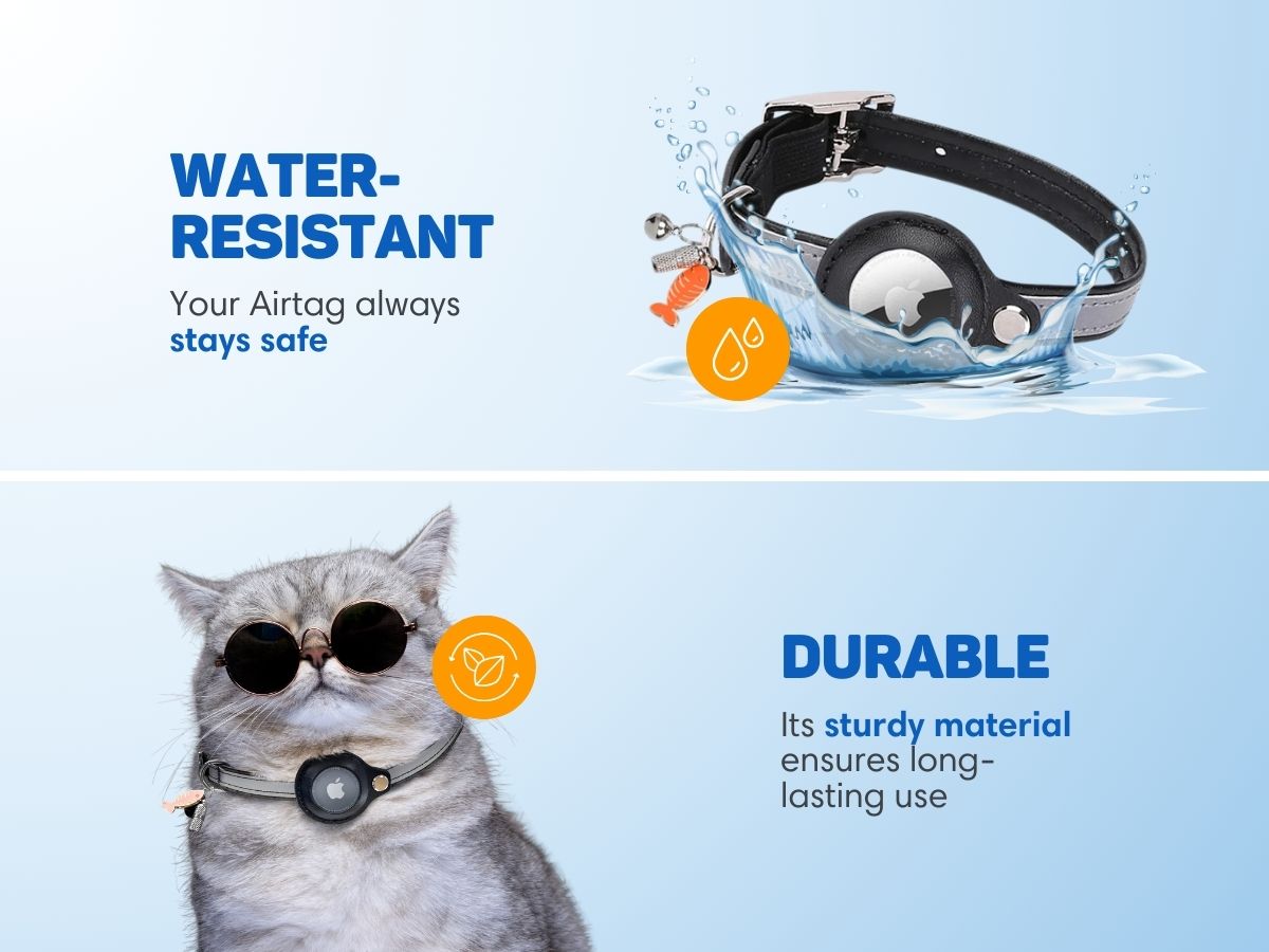 Vulpes Goods Apple AirTag kattenhalsband - Maat M