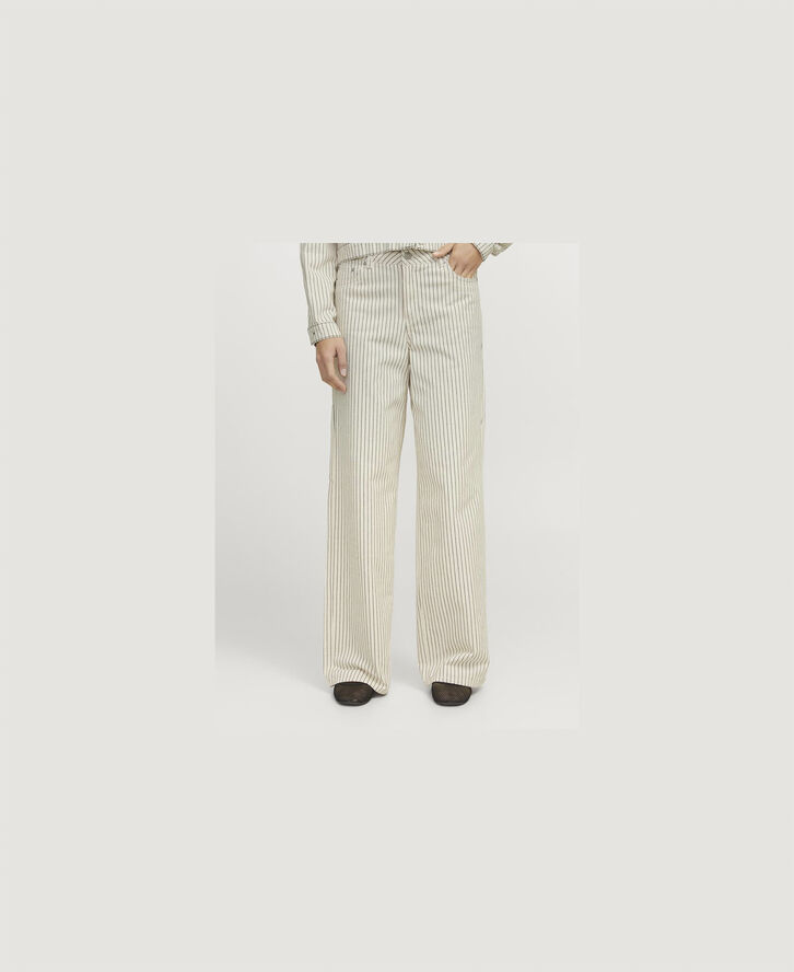 JJXX JXMADDY TOKYO MW PANT PNT Blanc de blanc/black pinstripe
