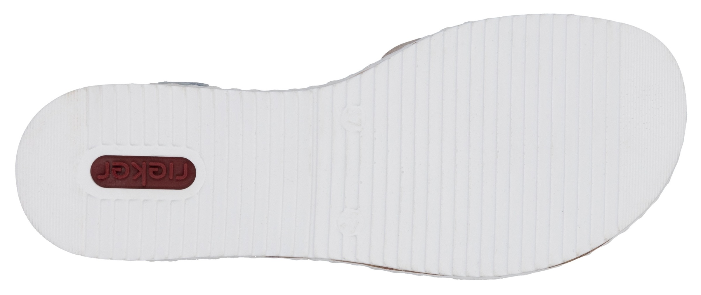 Rieker Riemchensandale  , Sommerschuh, Sandalette, Keilabsatz, mit dezenter Schmuckverzierung