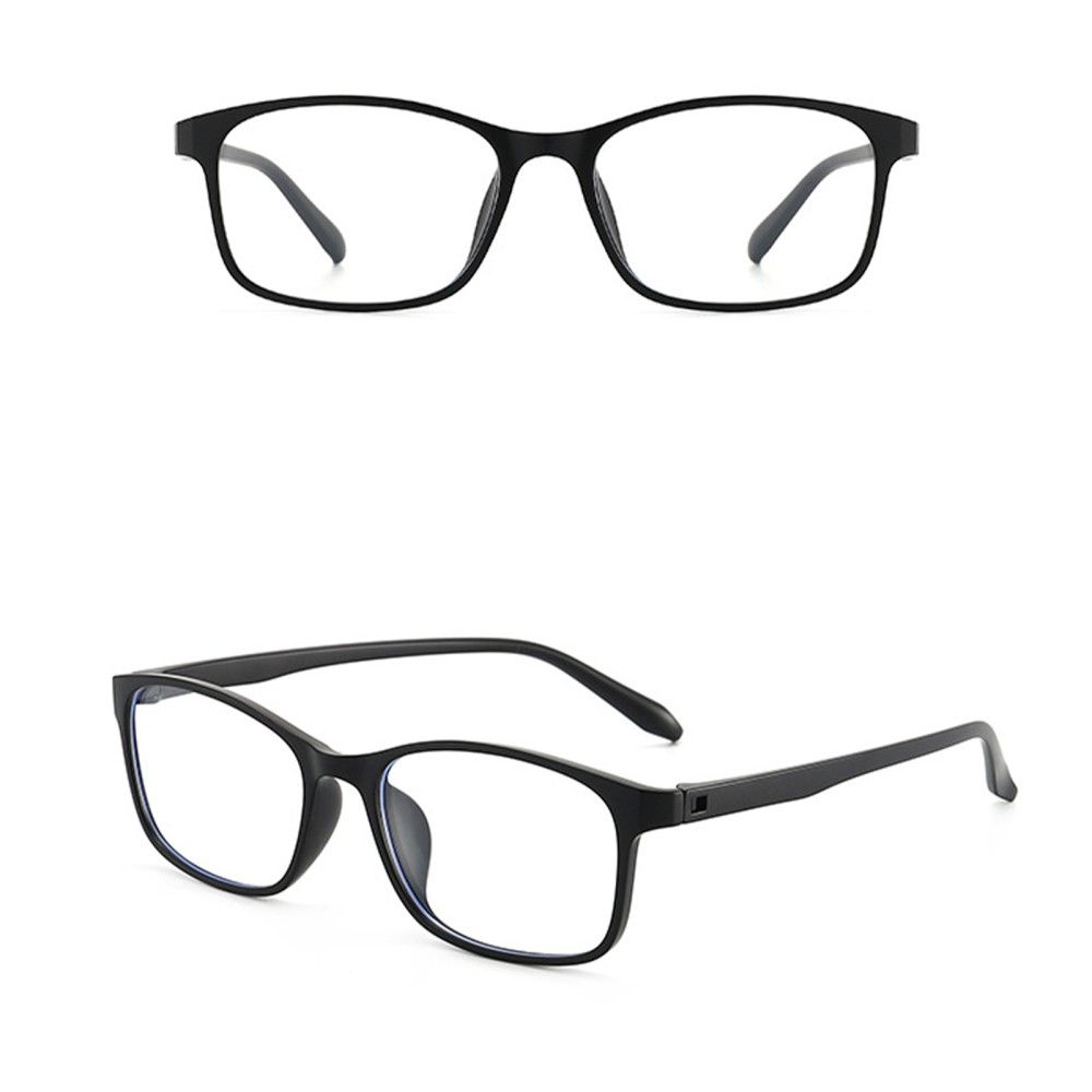 Anti Blue Light Blaulichtfilter Brille Computerbrille - Schwarz (Rechteckig)