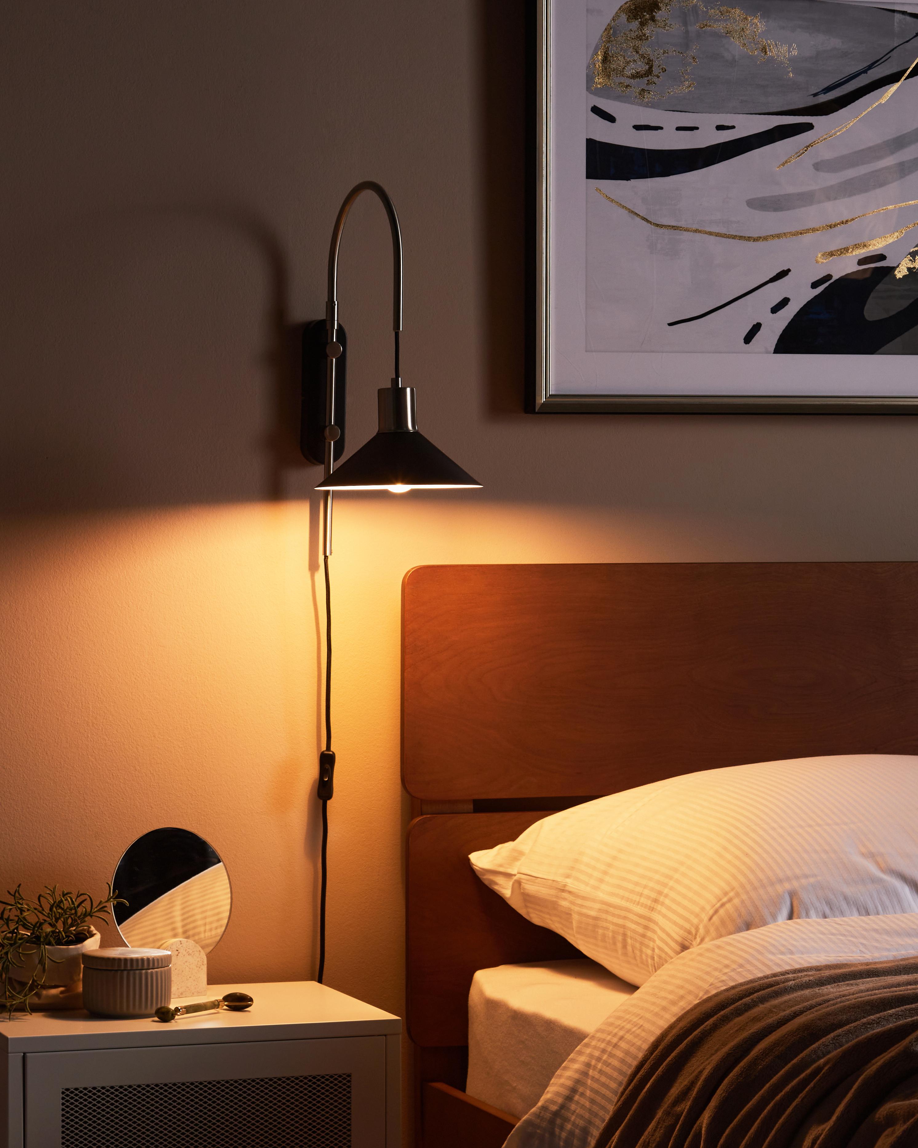 Wandlamp SISSA verstelbaar Metaal Zwart