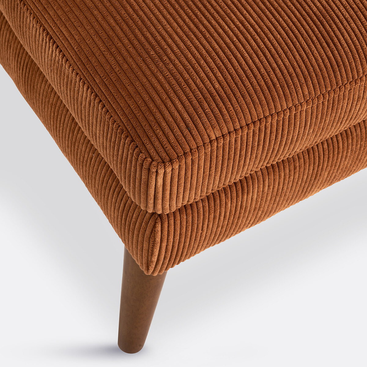 LA REDOUTE INTERIEURS<br>Puff com nervuras de veludo, Séméon