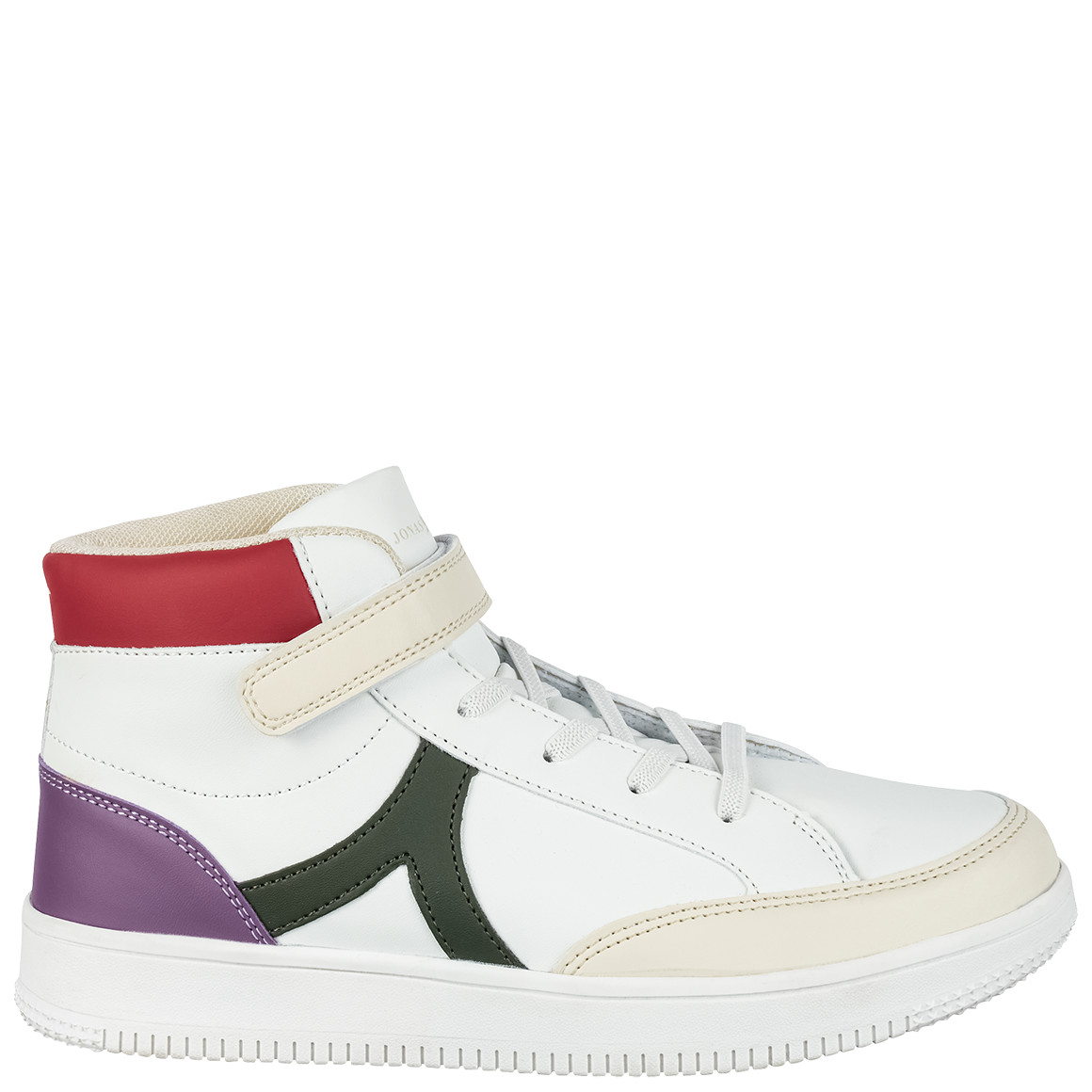 Jonas Nielsen Kinder Sneaker mit hohem Schaft lila / rot / weiss