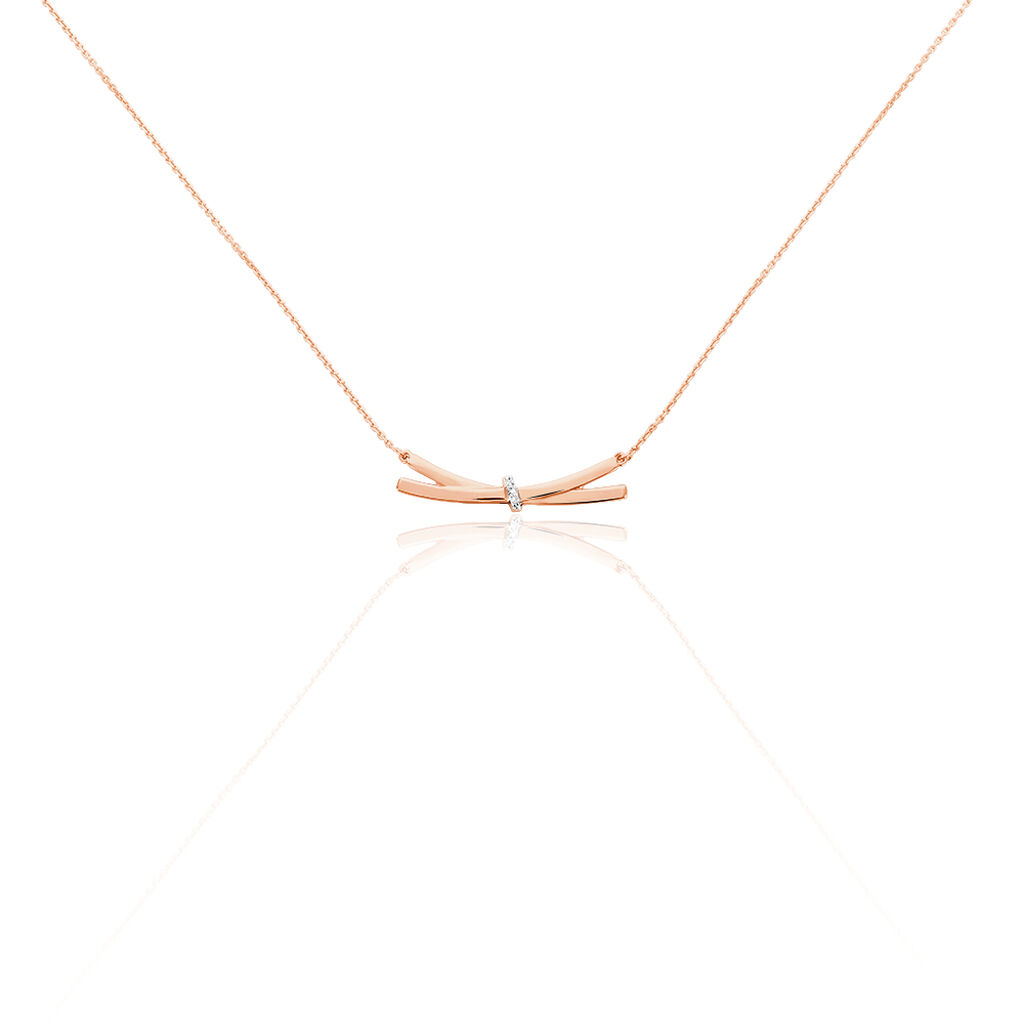 Collier Ilvia Or Rose Diamant
