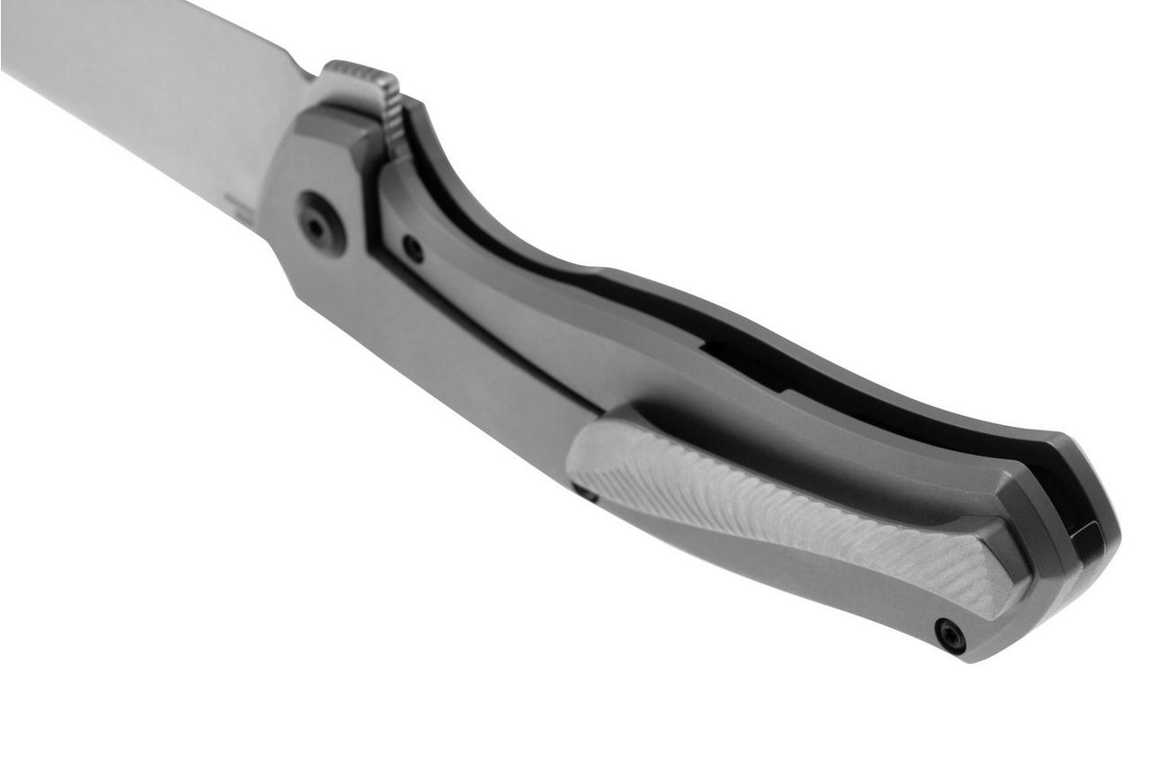 Kansept Havørn K1069A2 Stonewashed CPM S35VN, Titanium, Rose Pattern Black & White Carbon Fiber Inlay, zakmes, Djinn design