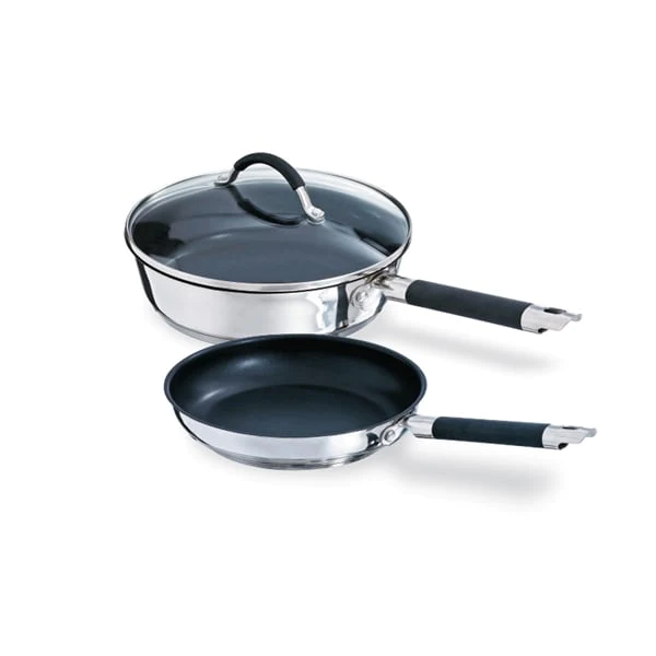 Lot Sauteuse et poêle antiadhérentes Rapid Cook 24 cm avec couvercle M