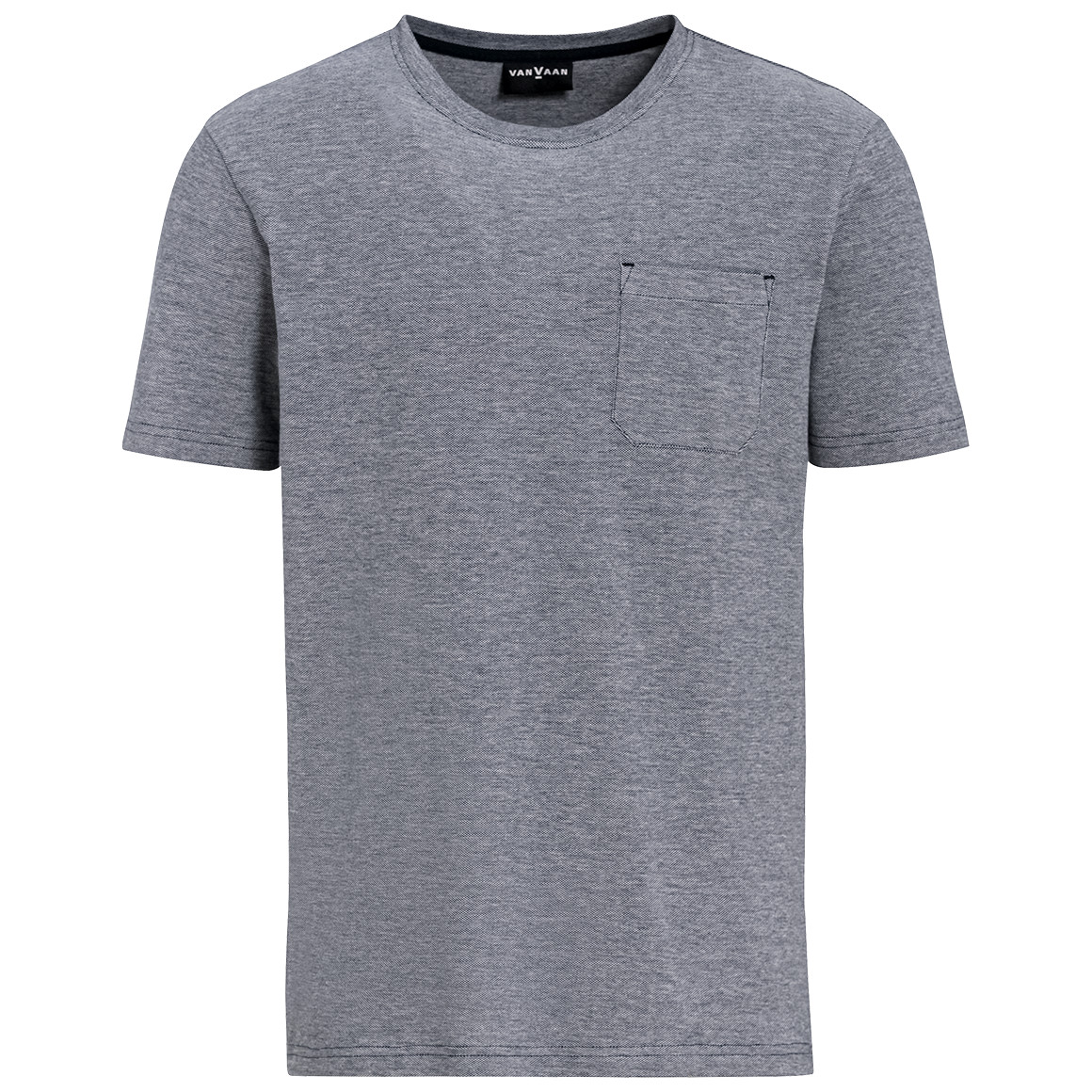 VanVaan Herren T-Shirt in Piqué-Qualität dunkelblau