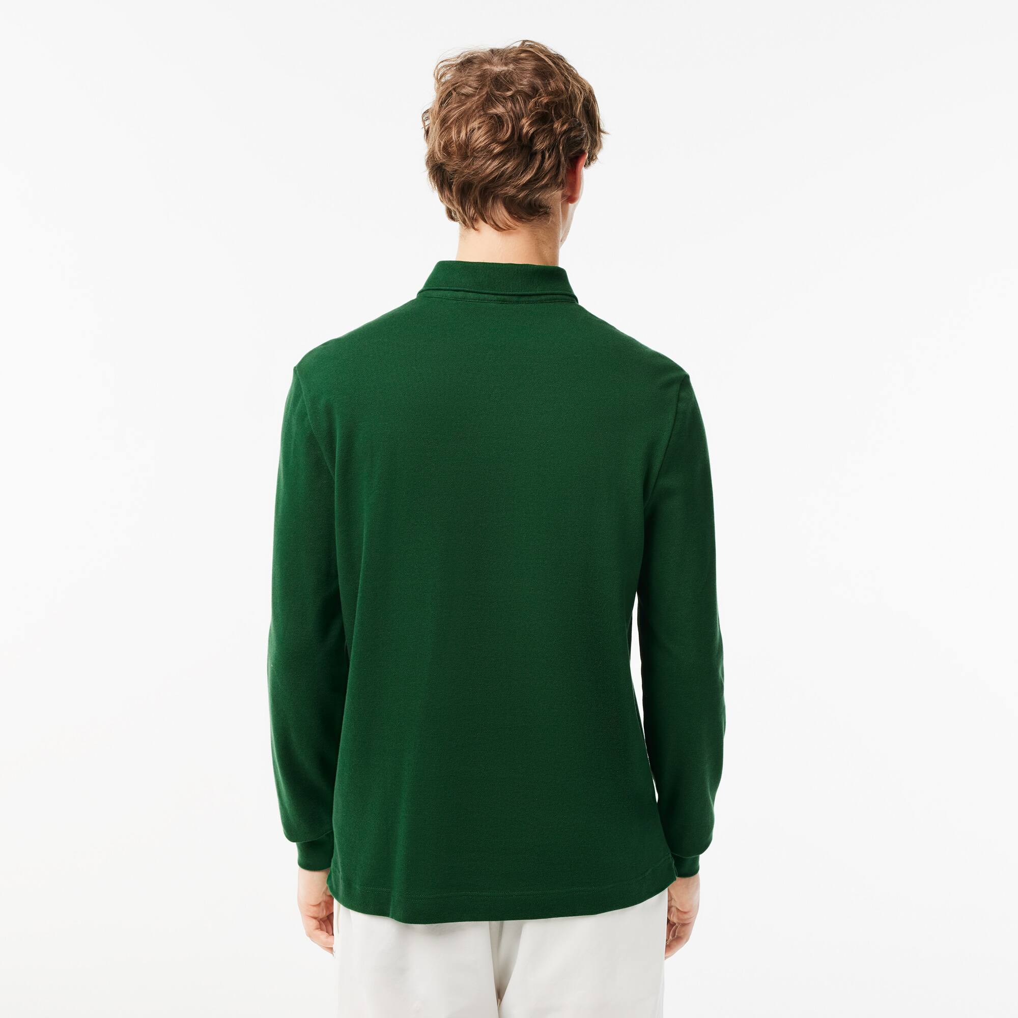 Smart Paris Langarm-Poloshirt aus Baumwoll-Piqué Lange Ärmel - Grün - Lacoste - Herren