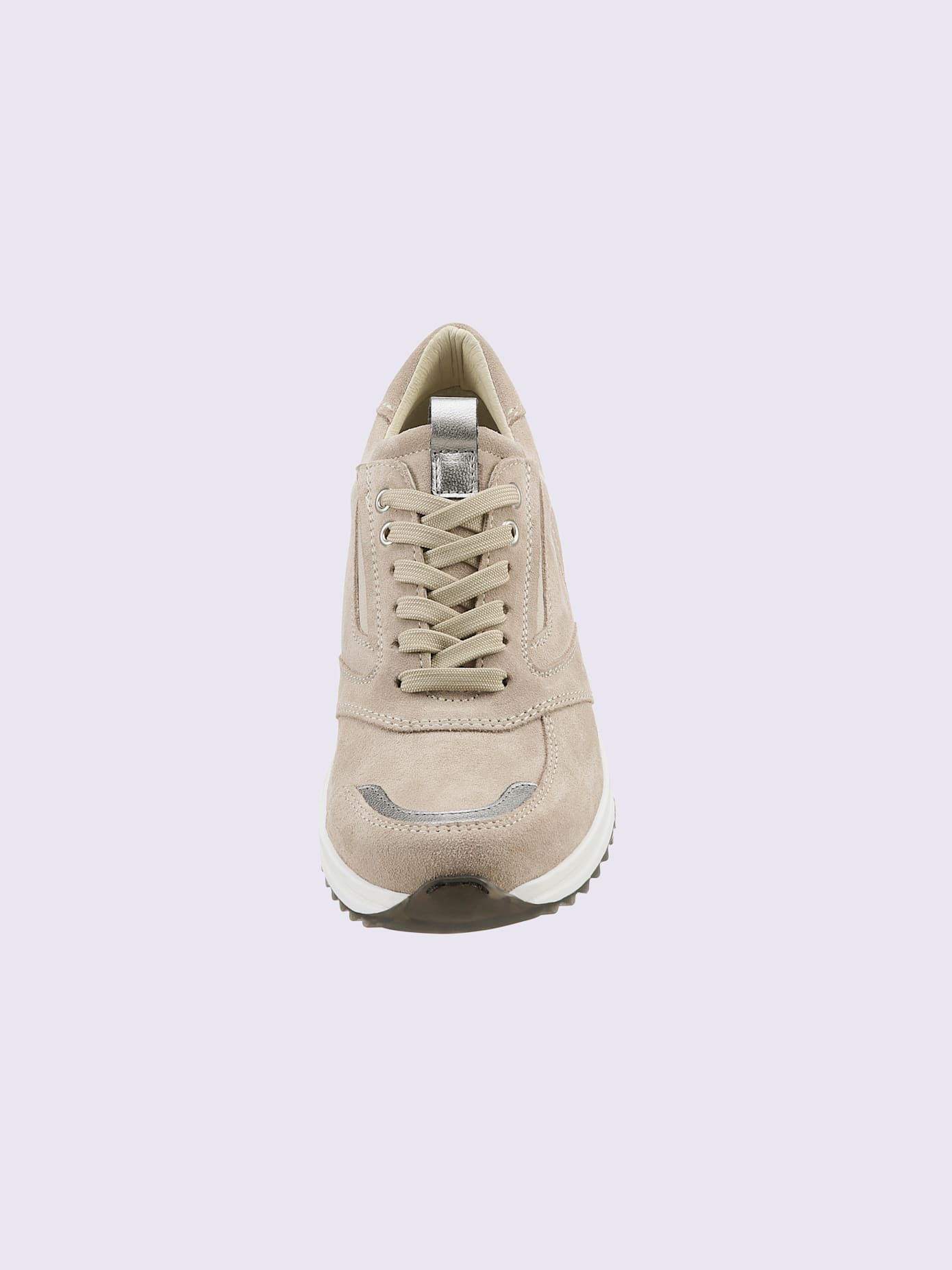 Baskets cuir velours de vache.