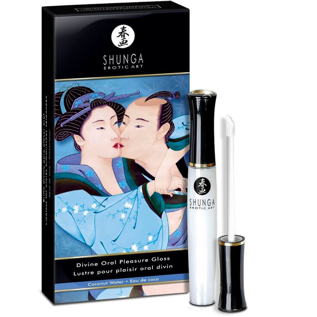 Lipgloss mit Heiß-Kalt-Effekt | Mit leckerem, natürlichem Geschmack von Kokosnuss | Shunga