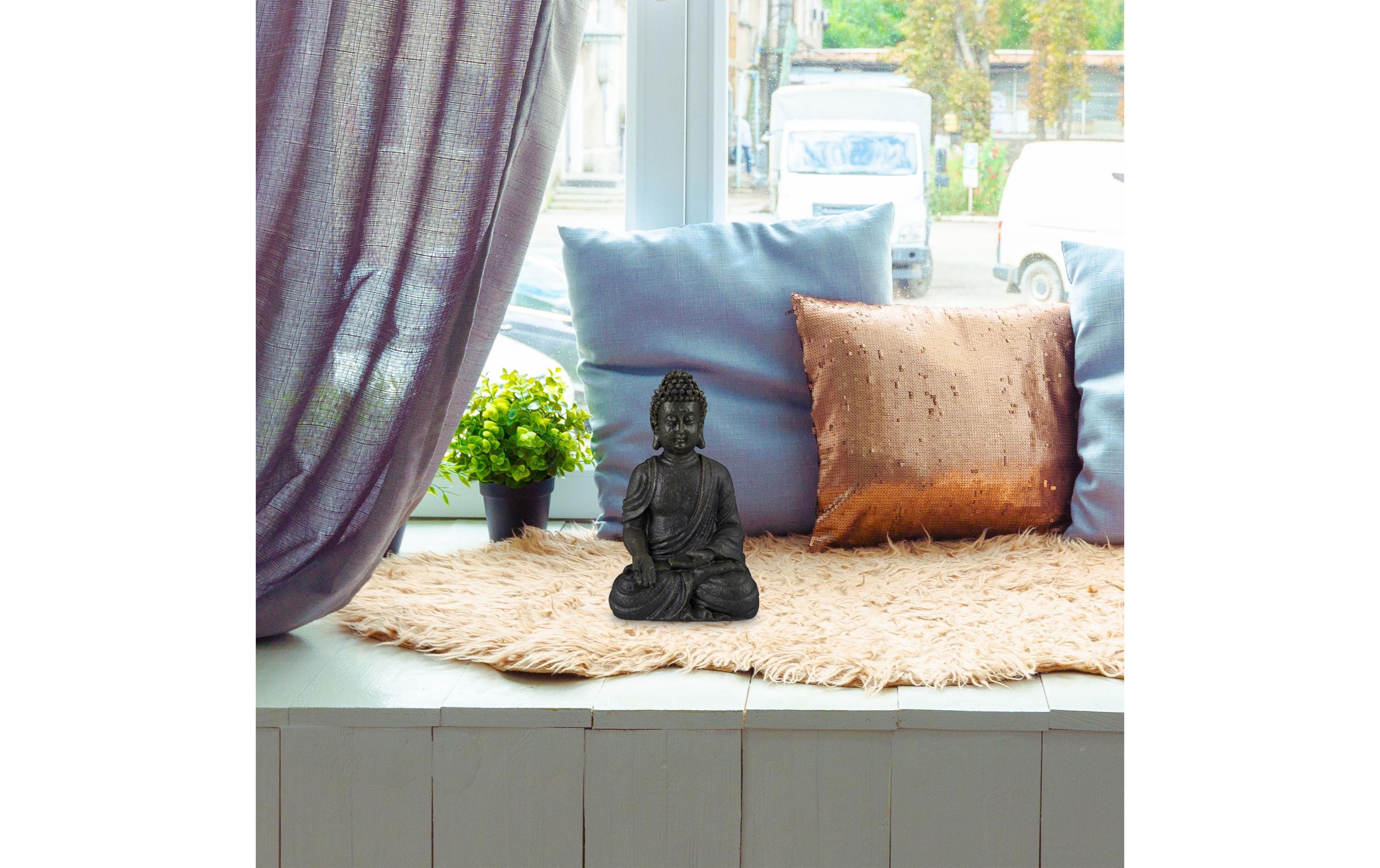 Dekofigur Buddha AnthrazitBuddha-Skulptur
