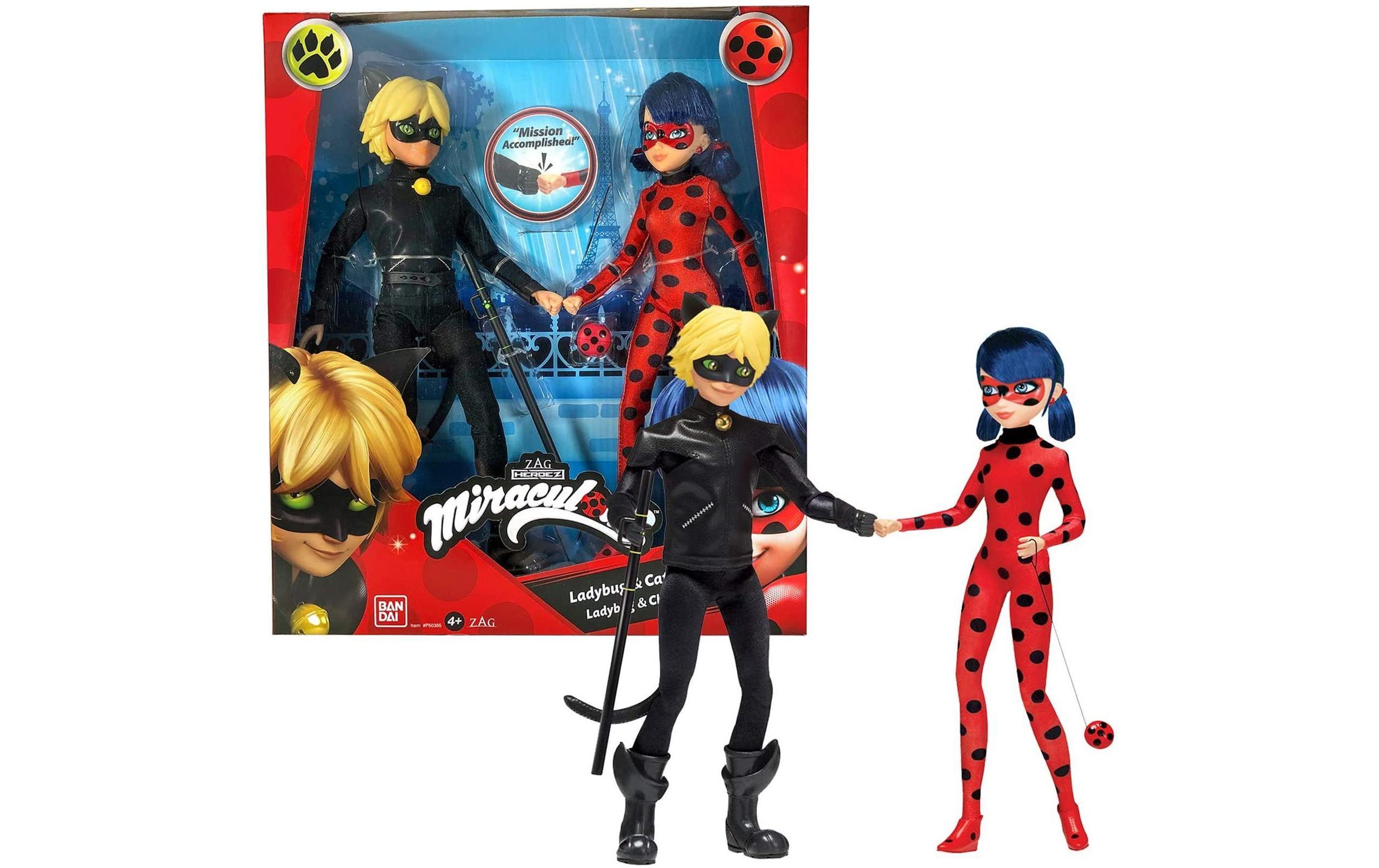 Puppe Miraculous – Ladybug & Cat Noir 26 cmPuppenduo in Superhelden-Outfits