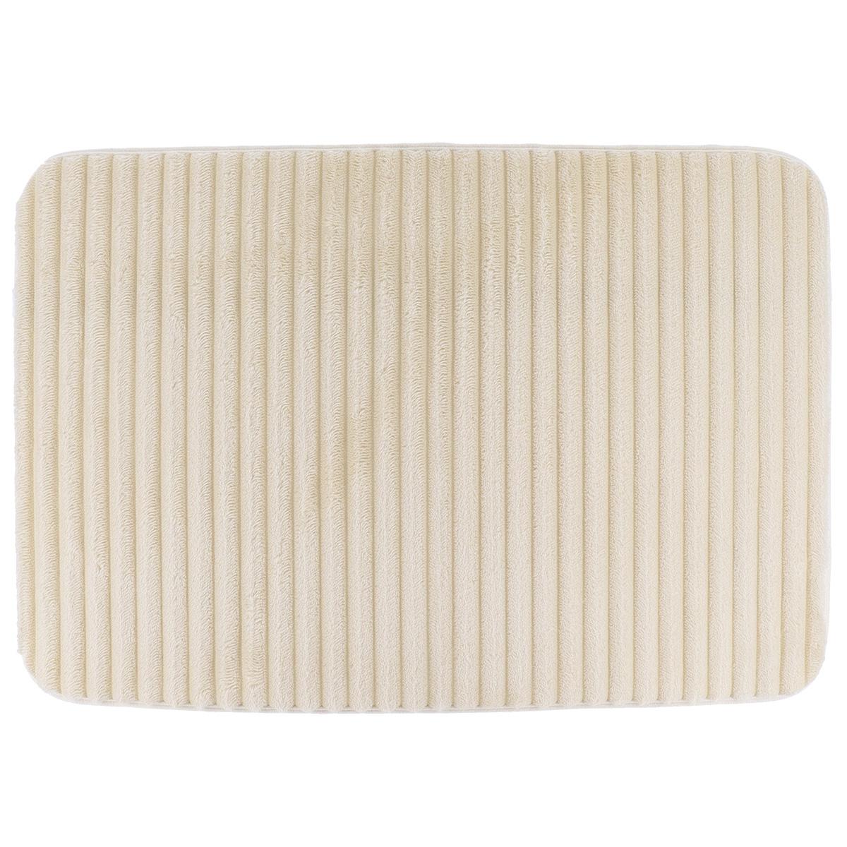 TAPIS POLYESTER STRIE 40X60CM NATUREL