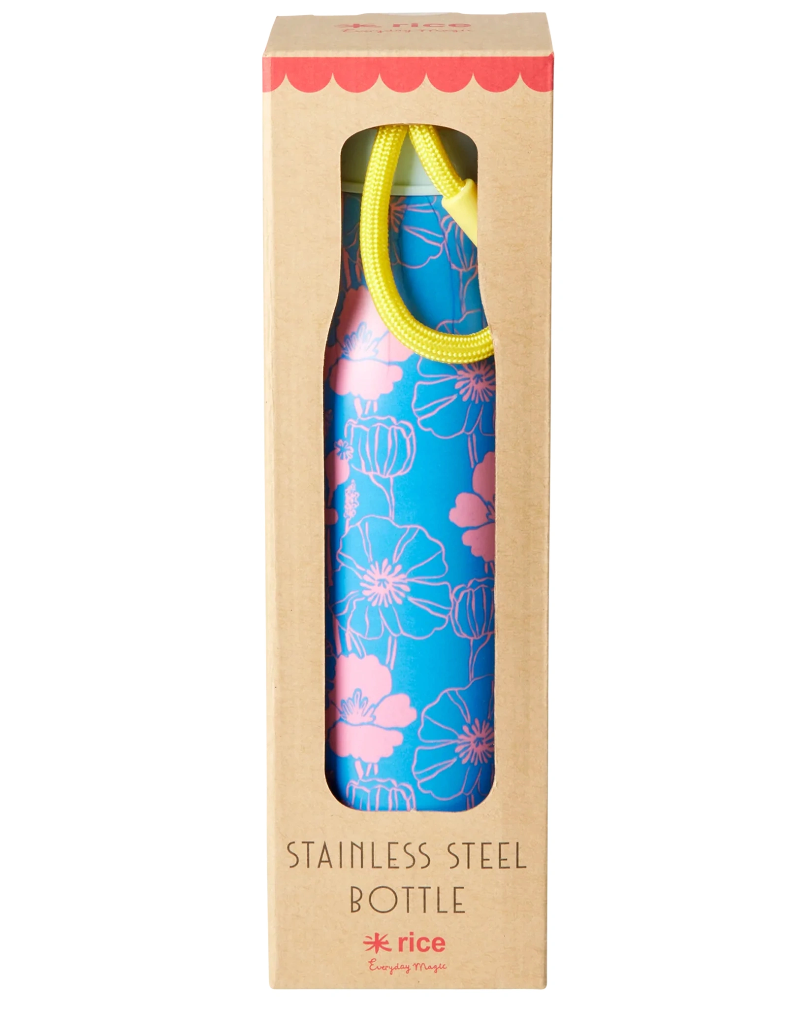 Edelstahl-Trinkflasche POPPY LOVE (500ml) in blau