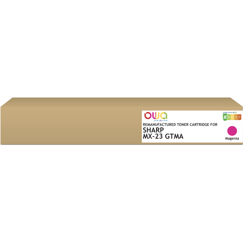 Toner remanufacturé OWA - standard - Magenta - pour SHARP MX-23GTMA, SHARP MX-23GTMA