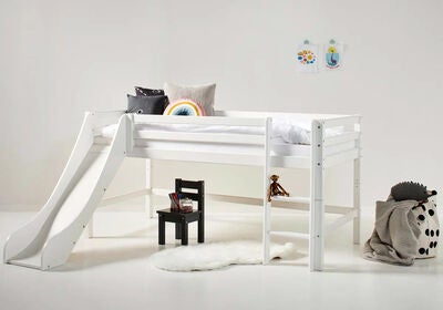 Hoppekids Slide To ECO Dream Half-height bed, White