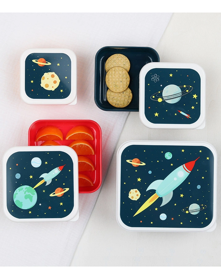 Snackbox SPACE 4er-Set in blau