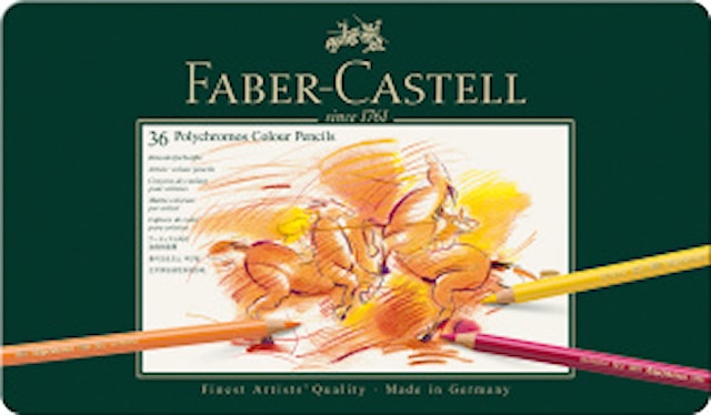 Polychromos Fargeblyanter Metalletui 36 pakning Faber-Castell