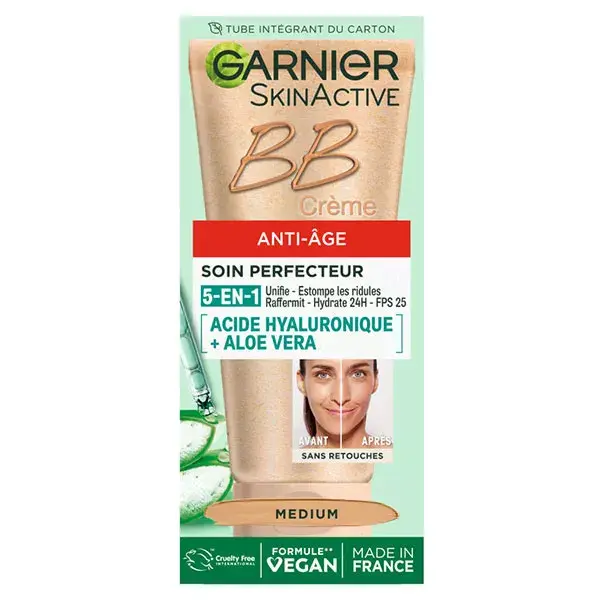 Creme BB antienvelhecimento 5 em 1 Garnier, tom médio