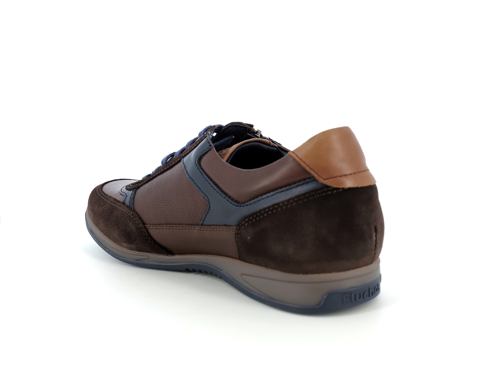 Fluchos-F1288 Cuir Marron Bleu