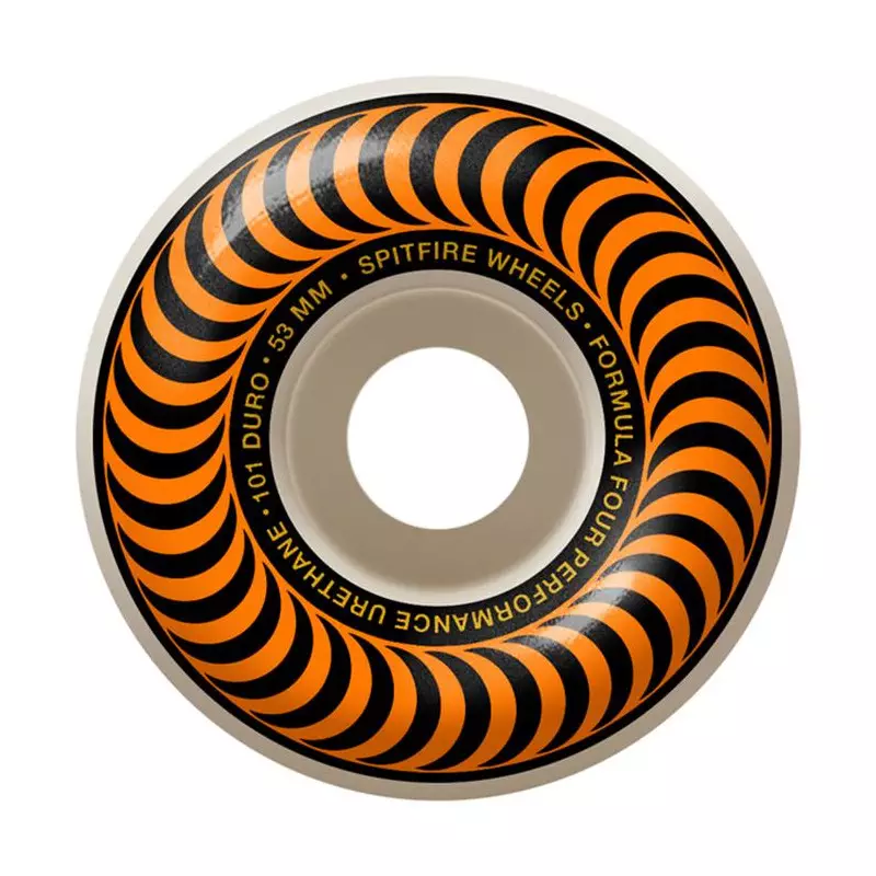 Roues skate SPITFIRE (x4) F4 Classics Blanc 101D 53mm