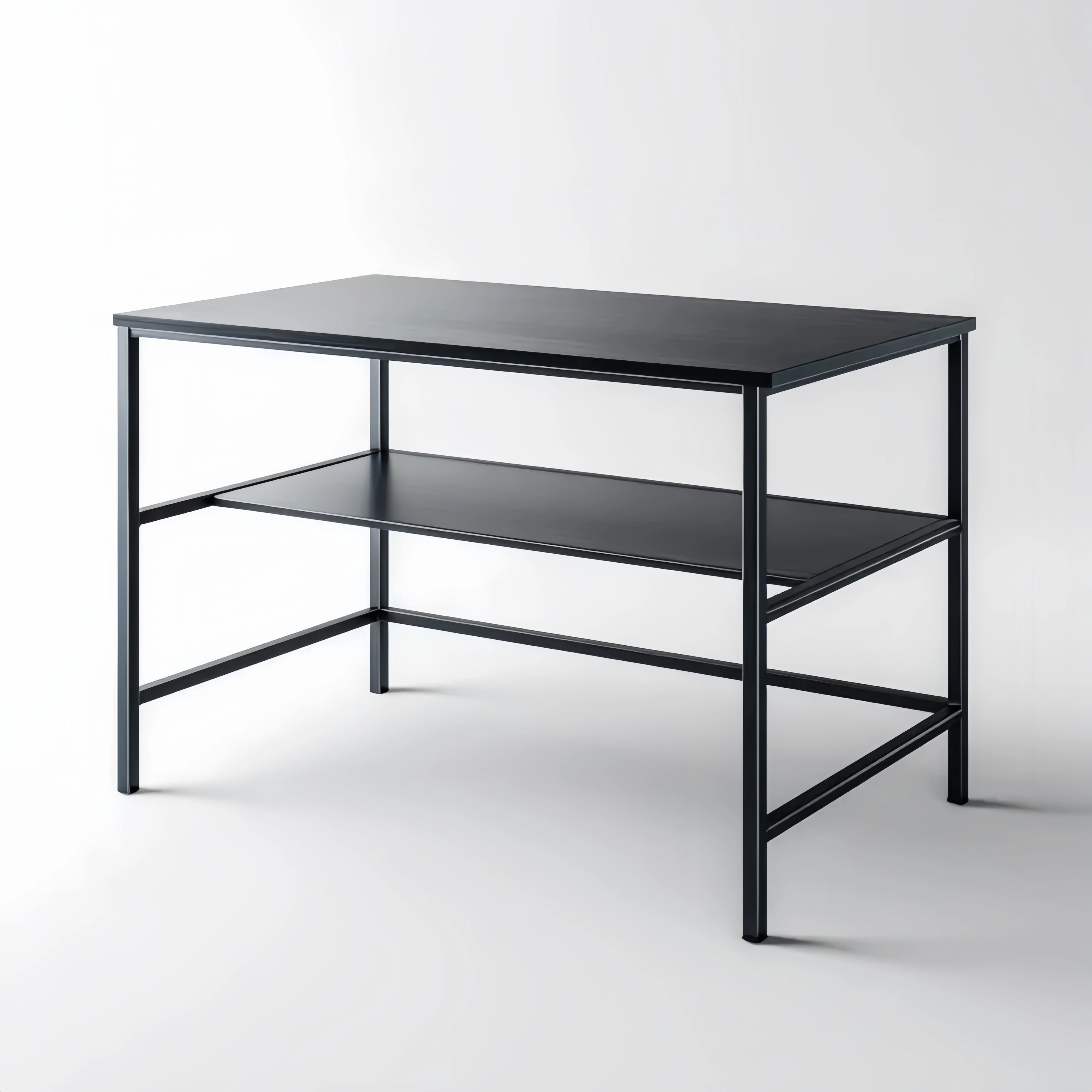 Schreibtisch Metallrahmen 120x60x75 cm – Schwarz – Minimalistisches De