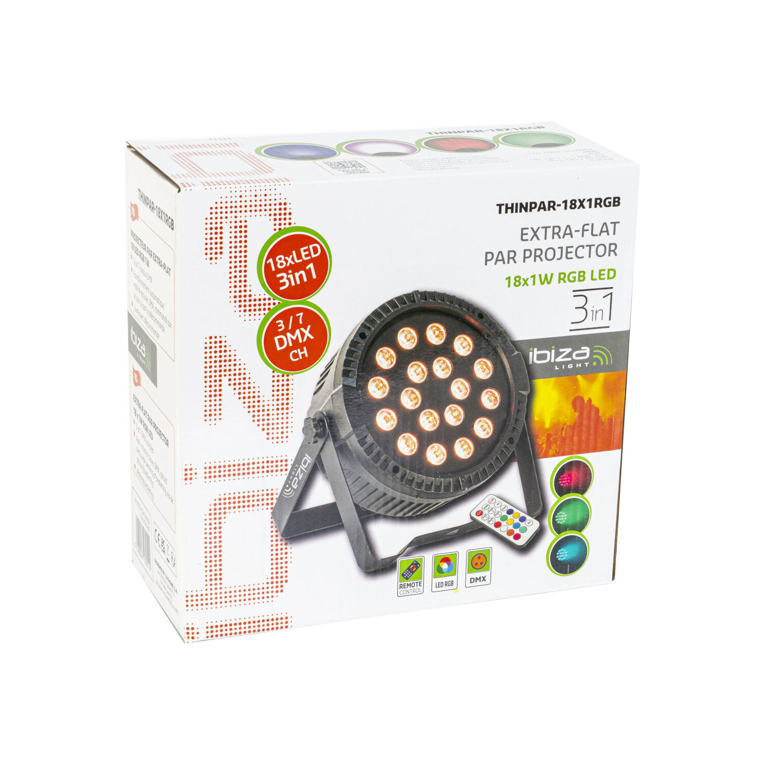 Ibiza Light Thinpar-18X1Rgb - Pars à leds