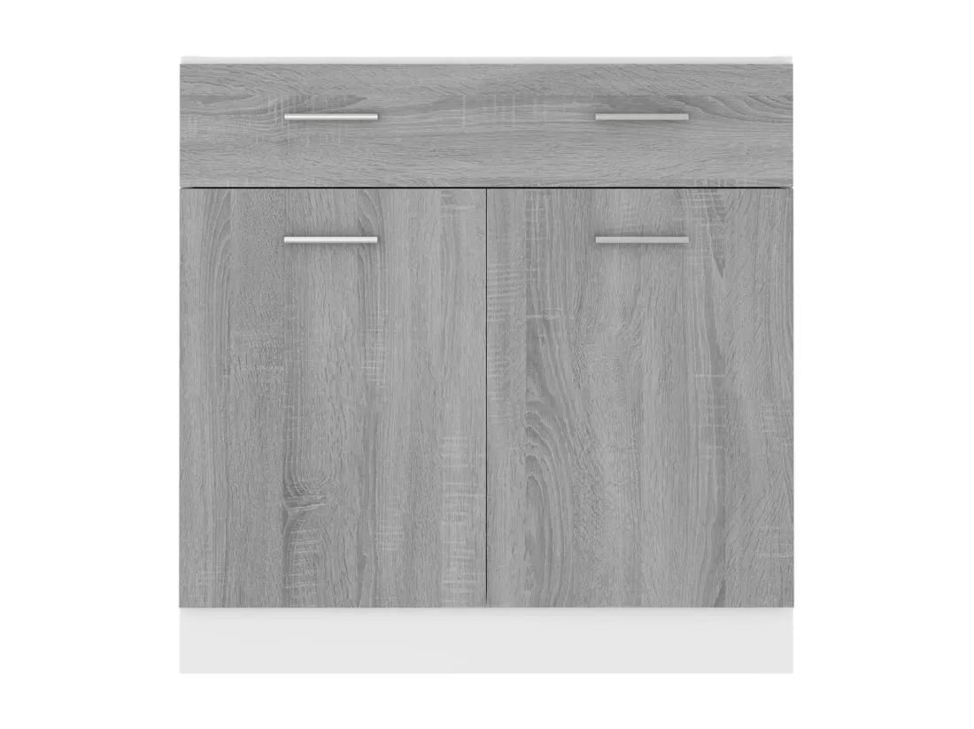 Armoire de plancher à tiroir Sonoma gris 80x46x81,5 cm