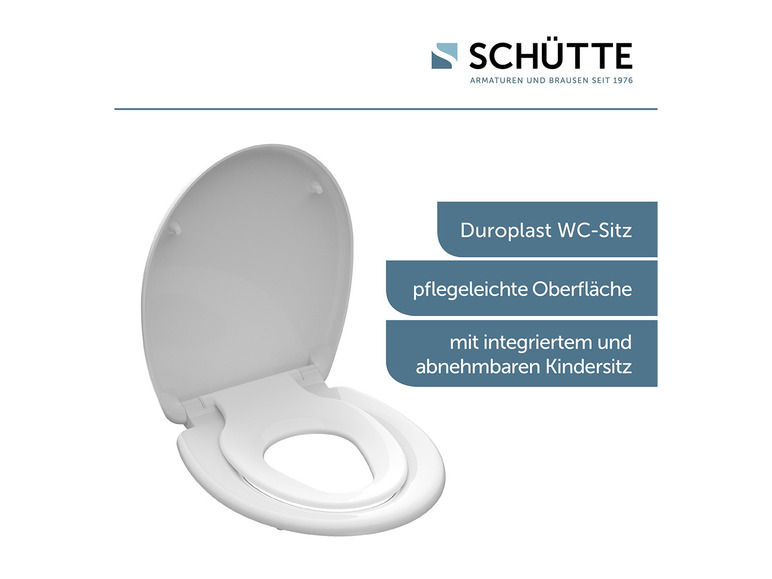 WC zitting duroplast FAMILY WHITE met soft-close-mechanisme en snelsluiting